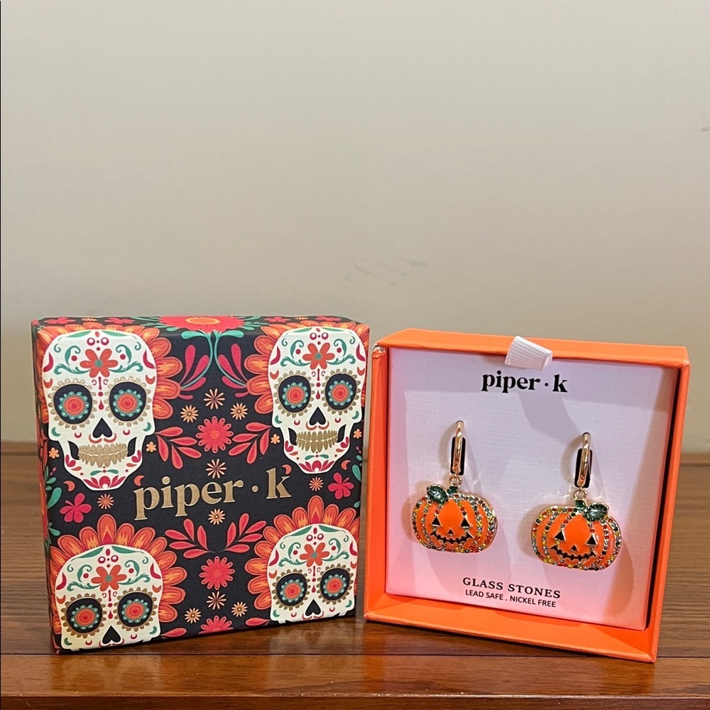 Piper K | Festive Pumpkin Earrings 🎃